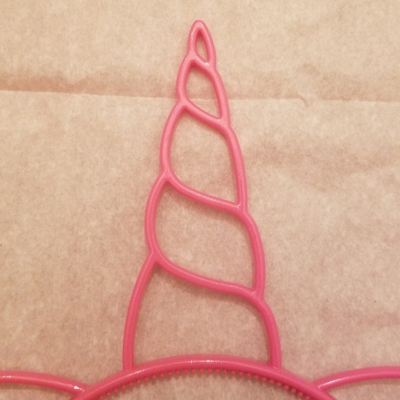Pink Plastic Unicorn Headband - Picture 2 of 5